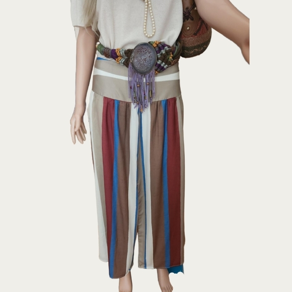 Banana Republic Multicolor Striped Midi Skirt, NWT - Picture 4 of 9